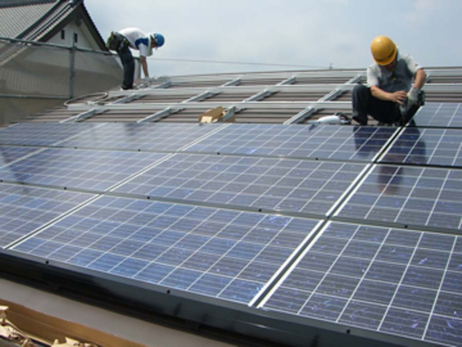 住宅用太陽光発電ｼｽﾃﾑ設置工事！